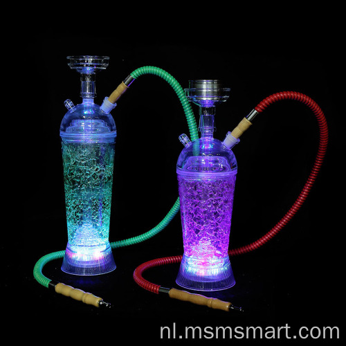 Customnieuwste ontwerp led shisha pocket plastic mini waterpijp